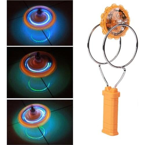 Kids LED Light Magnetic Gyro Wheel Hand Spinner Magic Spinning Toy Children Gift