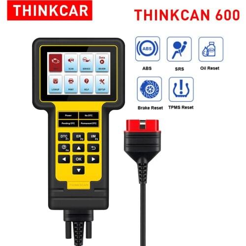THINKSCAN 600 OBD2 Diagnostic Tool For ABS/SRS/OBDII Code Reader Support 5 Reset Services Thinkcar TS600 PK CRP123 Free Update