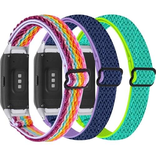 Essidi New Braid Elastic Nylon Strap For Samsung Galaxy Watch Fit R370 Sports Bracelet Wrist Band Loop For Samsung Fit R370