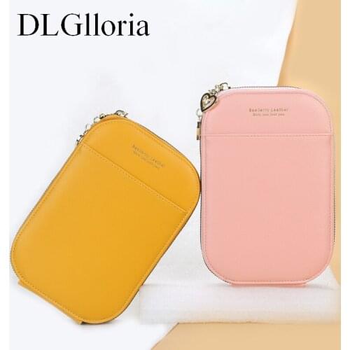 Leather Women Wallet Multifunction Cell Phone Bags Card Holder Female Handbag Coin Purse Clutch For Ladies Messenger Shoulder