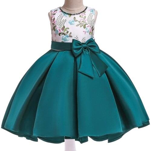 Summer flower girl dress princess wedding party Christmas party child dress girl clothes