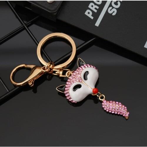 Fashion Anime Cartoon Fox Key Chain Lovely Fox Bag Pendant Fashion Car Key Chain for Women Christmas Gift K2228