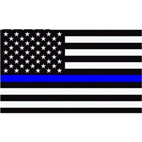 11.5 X 6.5cm Car Styling American Flag Sticker Honor Police Enforcement Window Bumper Stickers