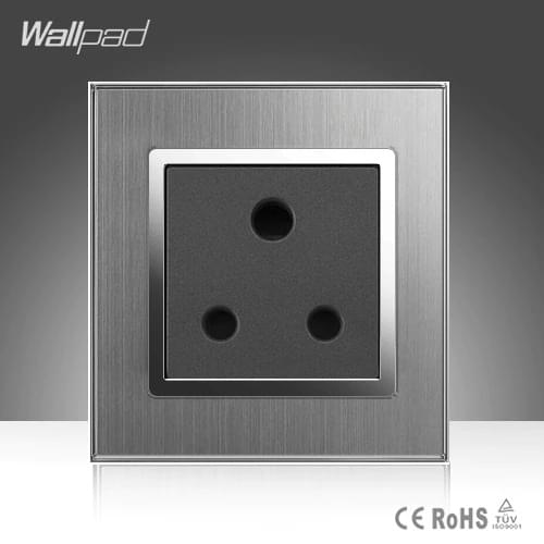 UK 15A 250V Household Home Wall Socket Metal Frame Socket UK South Africa Wall Socket CE BS Approved