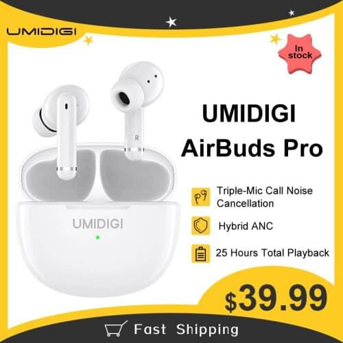 UMIDIGI AirBuds Pro Earphone TWS Wireless Bluetooth Headset Hybrid Active Noise Cancellation Headphones Sports With Microphone