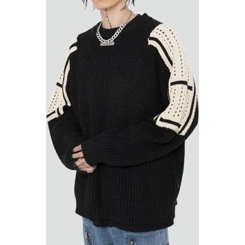 2021 Autumn Winter New Unisex Sweater Men Loose Casual Pullover Sweater Streetwear Hip Hop Oversize Women Knitwear Sweater