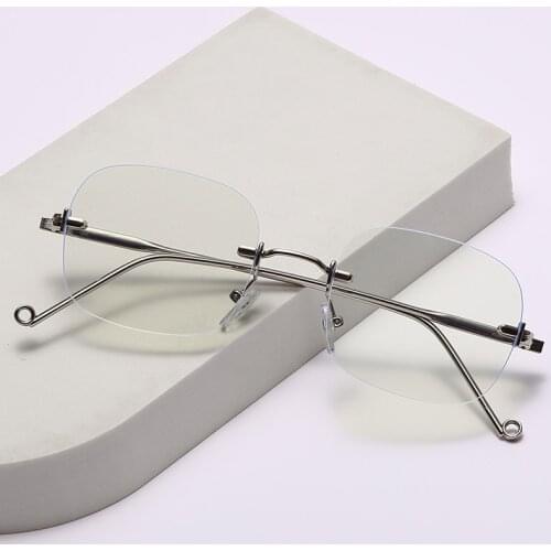 Blue Light Glasses Eye Glasses Frames For Women Blue Light Blocking Glasses UV 400 Rimless Glasses For Men Computer Glasses
