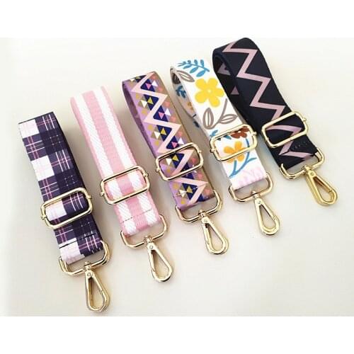 DIY Bag Strap For Women Shoulder Bag Hanger Colored Belt Bag Strap Accessories Adjustable Rainbow Handbag Straps Decorative