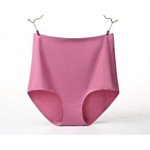 HW307 Womens Panties Ice Silk Intimates 3D High Waist Briefs Sexy Lingerie seamless Underwear Large Size Underpants For Women