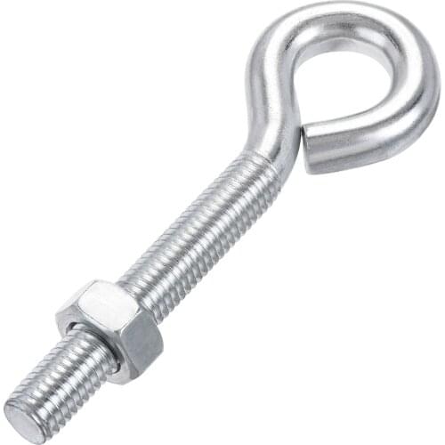 Uxcell M12x80mm Eye Hooks Screws Bolts Kit, Carbon Steel Hanger Eyelet Hooks Screw