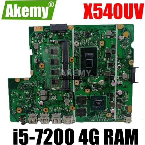 X540UV Laptop Motherboard For Asus X540U X540UB X540UBR X540UV Mainboard i5-7200 4G RAM