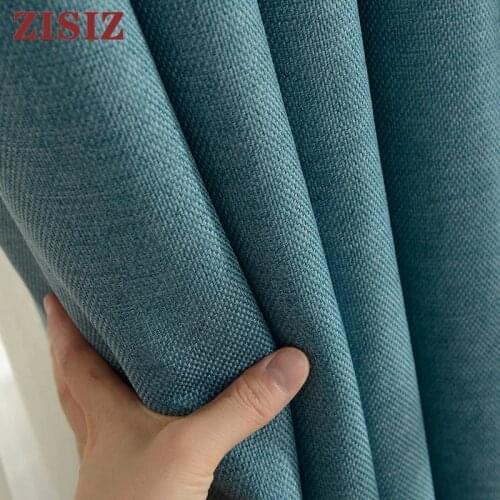 Modern Blackout Curtain For Living Room Bedroom Solid Color Thermal Insulated High Shading Curtains Window Blinds Drapes
