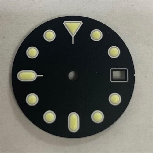 28.5MM C3 Green Luminous Watch Dial for NH35A NH36 4R36 Watch Movement Parts