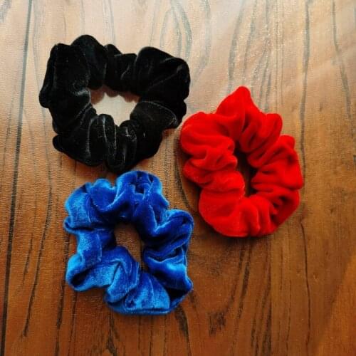 Gold velvet stretch headband brand fashion ropes hair bands ties elastic ponytail holders for girls hair accessories comfortable