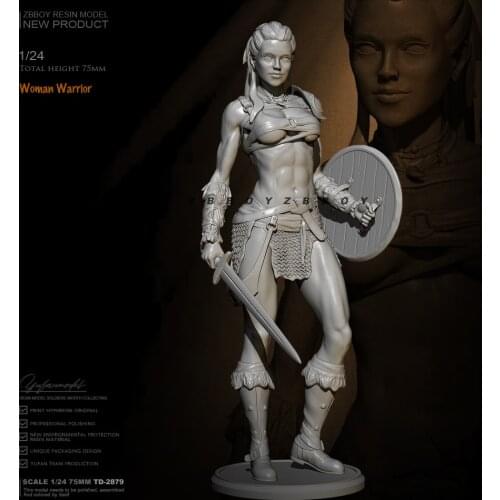 1/24 Resin model kits figure beauty colorless and self-assembled TD-2879