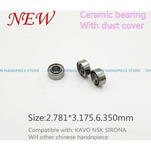 2018 good quality 10pc dental ceramic bearing 3.175x6.35x2.78 Ceramic Ball 7/8 beads dental hand piece accessories