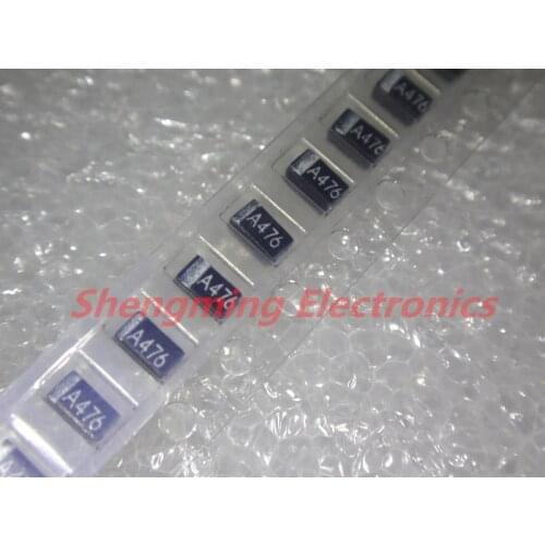 100pcs 1206 47UF 476A 10V A-type 20% SMD tantalum capacitors