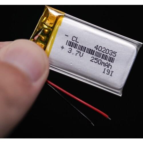 3.7 V 402035 402035P 042035P 250mah with protection board , used for bluetooth MP3,MP4 lithium battery