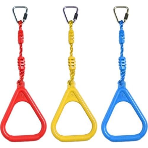 3Pcs Colorful Swing Gymnastic Rings Outdoor Backyard Play Sets Playground Equipment Climbing Ring Obstacle Ring for Kids