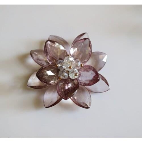 3D Handmade flowers beaded Patches for clothing DIY sew on acrylic parches floral embroidered applique patch for bags