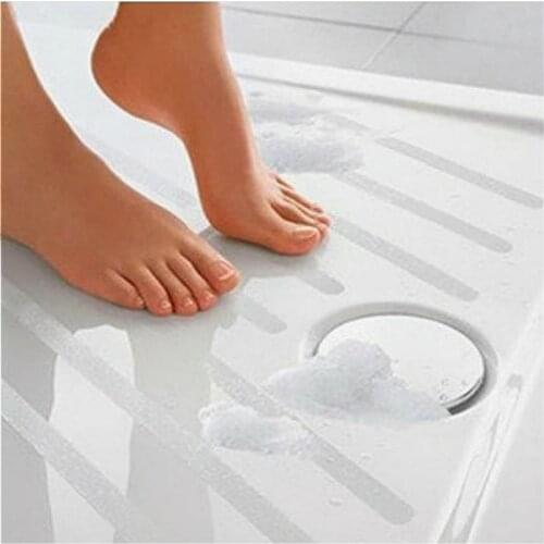 6pc Portable Anti Slip Bath Grip Stickers Non Slip Shower Strips Pad Flooring Safety Tape Mat Applique Stickers Bath Tub Shower