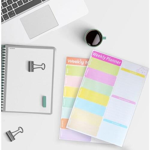 A4 Magnetic Whiteboard Weekly Planner Menu Meal Grocery To Do List Fridge Sticker Marker Pen Schedule Erase Board Technology