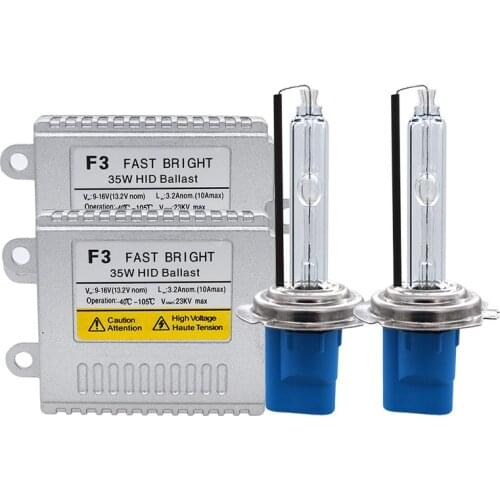 AC 12V 35W F3 Quick Start HID Ballast 35W FBI 5500K Xenon H7 H1 H3 9005 HB4 H11 HID Bulb 35W Fast Bright H7 HID Kit Car Styling