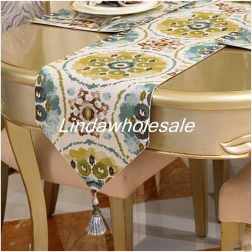 American country cotton linen table flag coffee table runner,TV cabinet mat