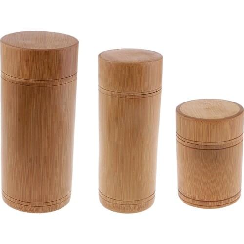 Bamboo Storage Box Kitchen Tea Container Jar Cans Seal Storage Bottle
