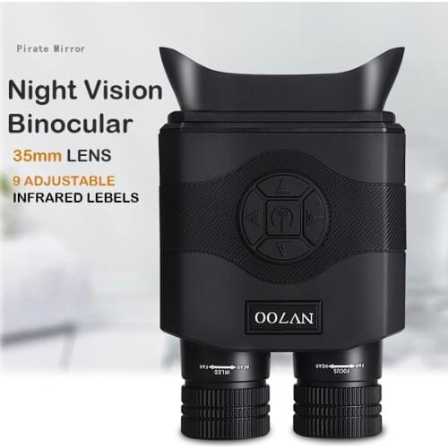 USB Rechargeable 8X Night Vision Binoculars Large Screen High-Definition Infrared Binoculars for Bird Watching Wildlife Viewing