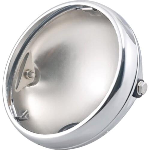 7" Chrome Motorcycle Headlight Housing Outside Shell LED HeadLamp Cover Bucket Trim For Harley Triumph Yamaha Ducati KTM Suzuki