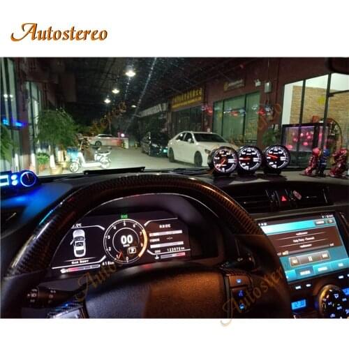 Android 9.0 For TOYOTA MARK X MARKX Reiz 2010-2017 Digital Cluster Virtual Cockpit Auto Dashboard Speed Screen Multimedia Player