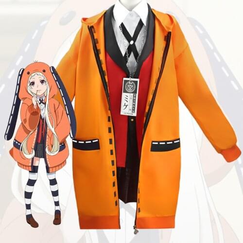 Anime Kakegurui Compulsive Gambler Rune Runa Yomozuki Girls Suit Uniform Outfit Full Set Cosplay Costume Dress JK Hoodie Gift
