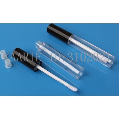10ML 50pcs/lot Round Empty Lip Gloss Tube, Plastic Clear Liquid Lipstick Refillable Bottle, Portable Cosmetic Makeup Tool