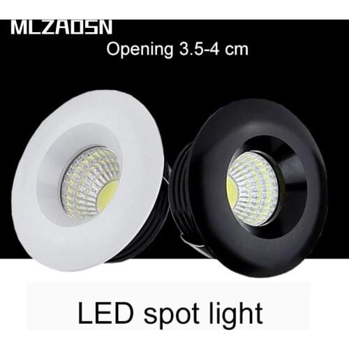 MLZAOSN Ultra-Thin LED Spotlight 3W Wine Cooler Light Recessed Wall Lights Background Ceiling Lamp Commercial Lighting