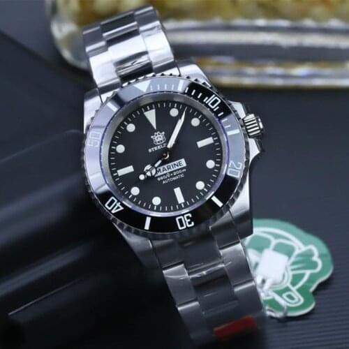 STEELDIVE Watch SD1954 Mens Diving Watch 41mm Black Dial Sapphire NH35 Luminous Automatic Movement