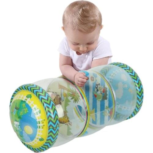 New Lnflatable Toy Infants Roller PVC Baby Roller Toys Crawling Learning Roller With Bells Toddler Standing Early Education