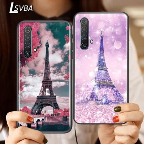 Silicone Cover Eiffel Tower Paris For Realme V15 X50 X7 X3 Superzoom Q2 C11 C3 7 7i 6s 6 5 Global Pro 5G Phone Case