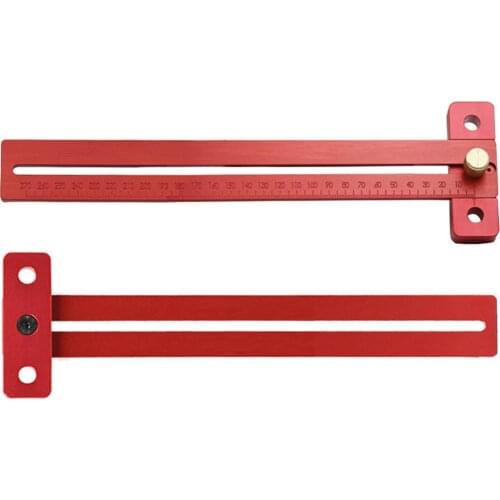 T-270 DIY woodworking marking rulerAlloy scribing ruler woodworking T type hole ruler marking tool