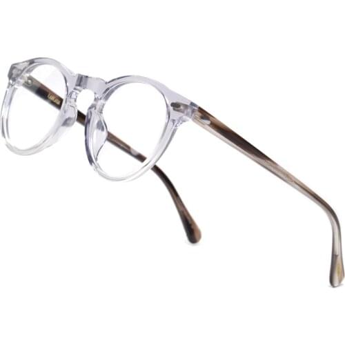 Handmade Acetate Clear Glasses Vintage Round Glasses Frame For Men Prescription Myopia Glasses Transparent Eyeglasses For Women