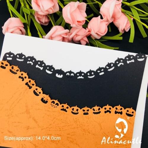 Die Cut Metal Cutting Dies Halloween Pumpkin Border Scrapbook Album Papercraft Handmade Card Stencil Cutter Punch Die Alinacraft