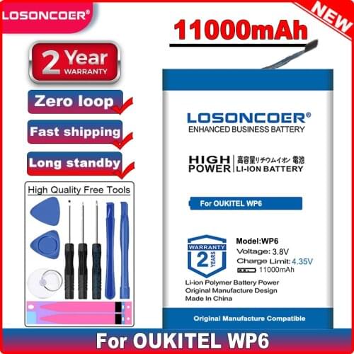 LOSONCOER Good Quality Battery S75 Battery for OUKITEL WP6 Batteries