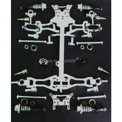 Wltoys A949 A959 A969 A979 K929 1/18 RC Car Spare Parts silver metal upgrade parts (Complete set)