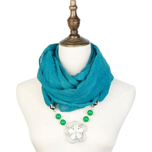Scarf women pendant necklace jewellery neckwear viscose spring shawl hijab feminino fashion bandana luxury brand