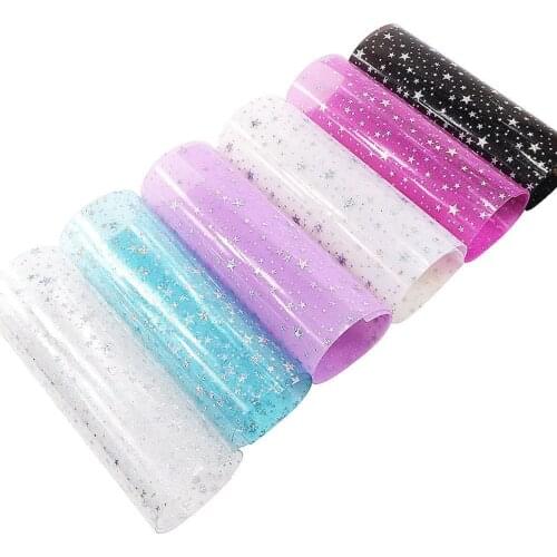 1Pcs 20*30CM Silver Star Sequins Candy Color Plastic Film Handcraft Books Bags Decoration DIY Craft Accessories Supplies