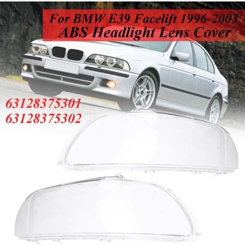 1Pcs Headlight Cover Shell Headlight Glass Lens Automobiles Headlamp Lense Kit 63128375302 for Bmw 5 Series E39 518 520 523 52