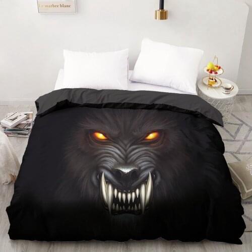 1PCS Duvet Cover,3D Printing Quilt Cover 240x220/200x200/140x200/180x210,Cartoon Werewolf Bedding King/Double/Queen,Drop Ship