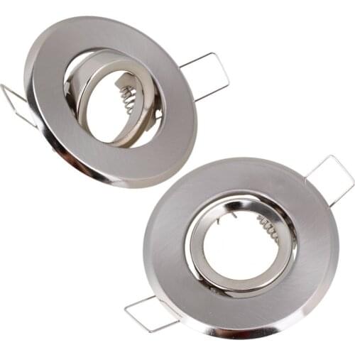 10-2Pcs MR11 Silver Dia 70mm Polished Chrome Fixture Lamp Holders Ceiling Spot Downlights Fitting