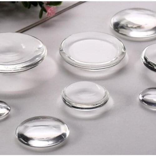 100pcs 16mm Clear Glass Cabochons Glass Domes Tray Pendant Cover