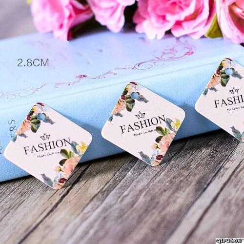 100pcs/Spot/mini card, hand DIY jewelry tags, earrings, hangtags,brooch, necklace display tags clothes hang tags custom 2019050